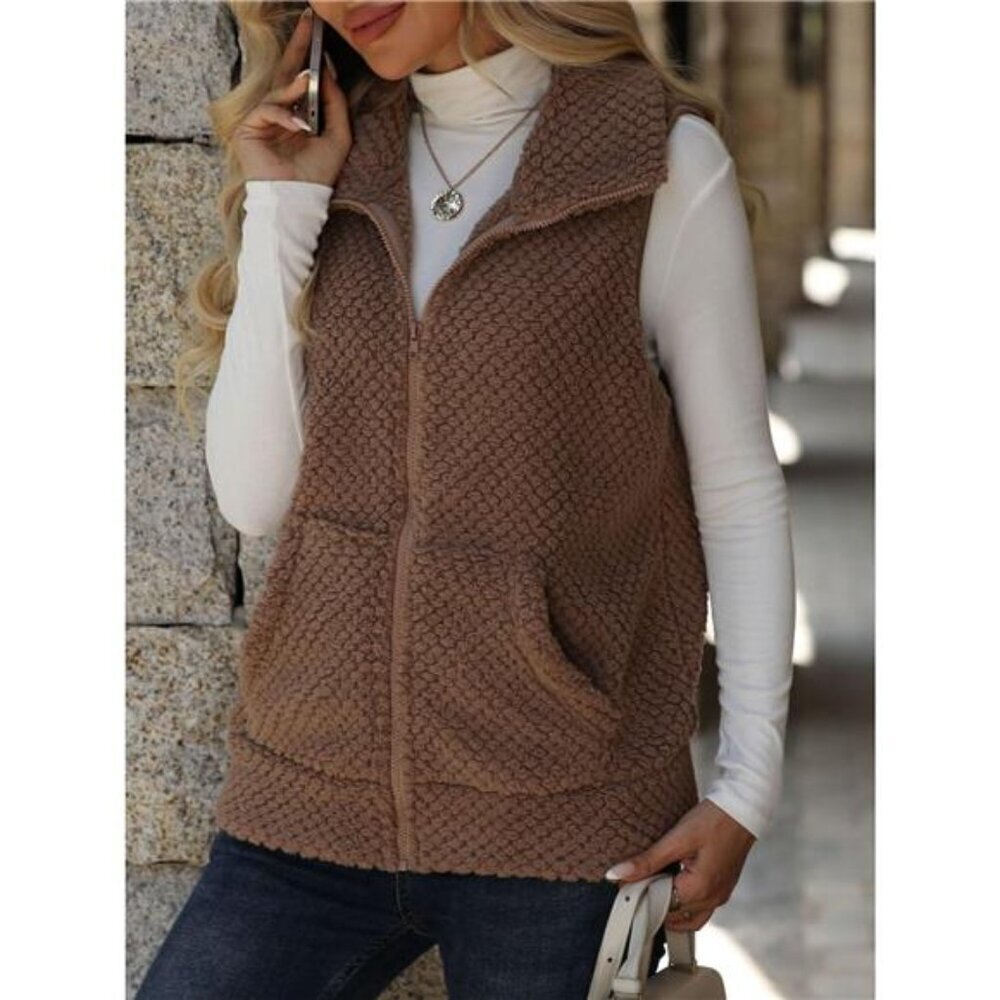 Zip-Up Vest Coat